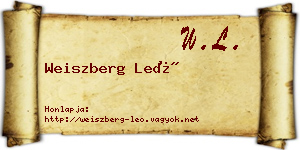 Weiszberg Leó névjegykártya